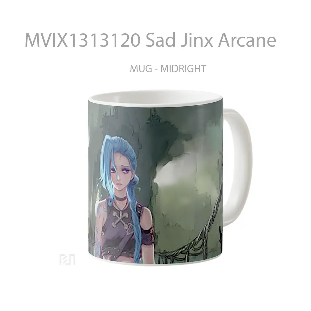 Mug Sad Jinx Arcane Gelas Keramik Unik - All-side / Desain