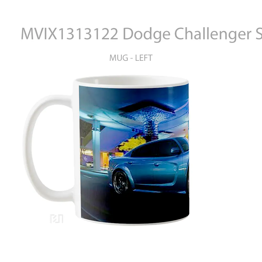 Mug Dodge Challenger Srt Hellcat City Night Gelas Keramik Unik - All-side / Desain
