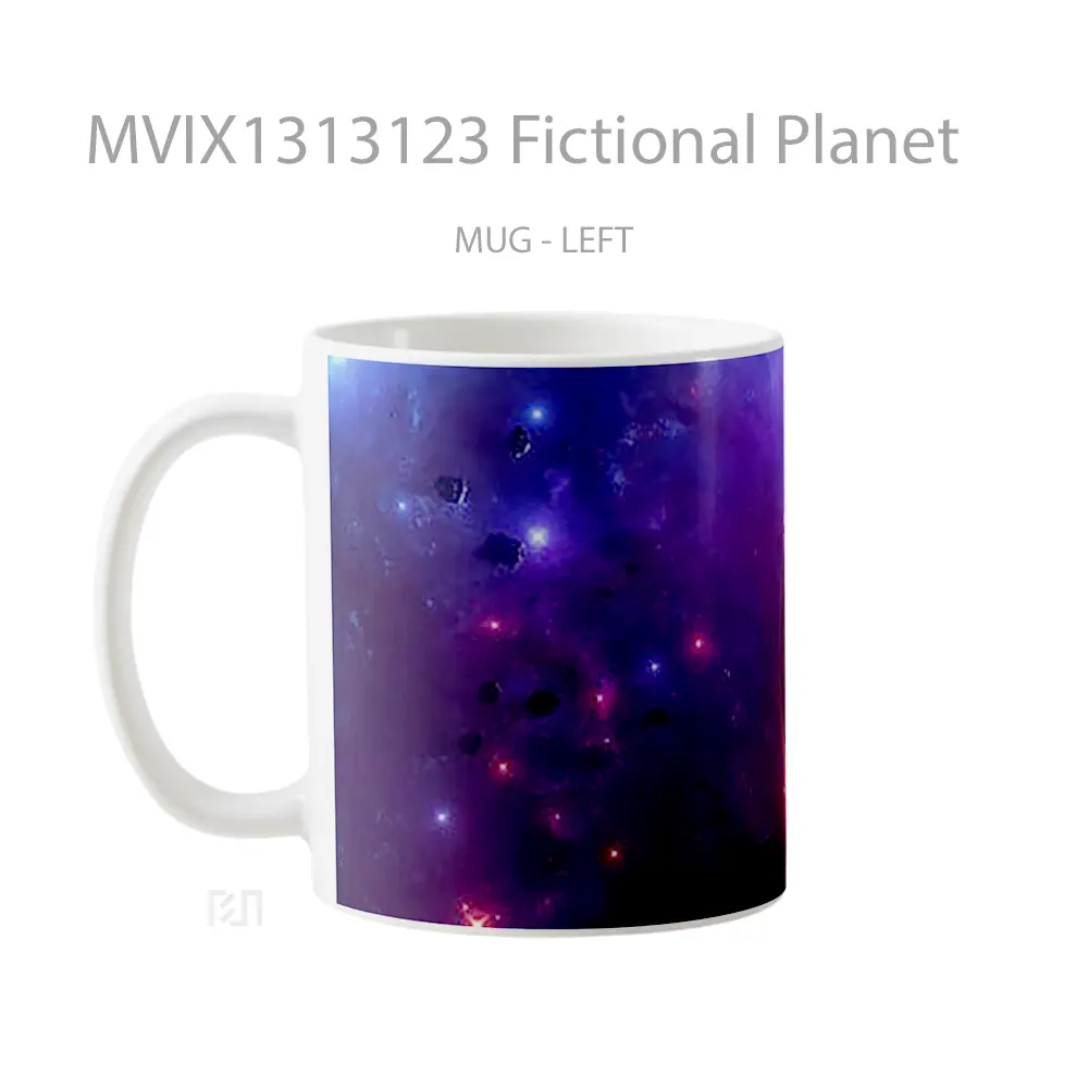 Mug Fictional Planet Gelas Astronomi - All-side / Desain