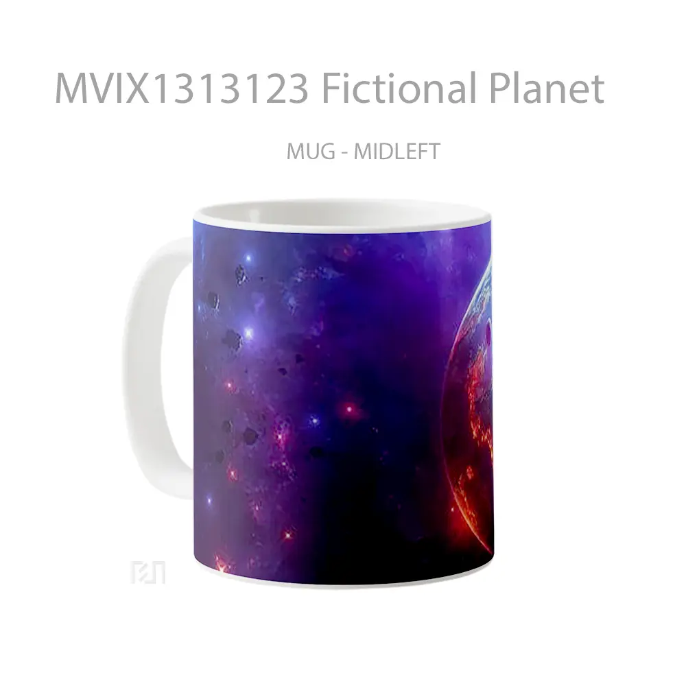 Mug Fictional Planet Gelas Astronomi - All-side / Desain