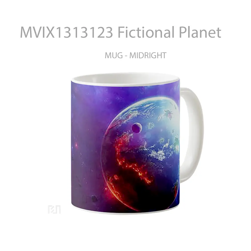 Mug Fictional Planet Gelas Astronomi - All-side / Desain