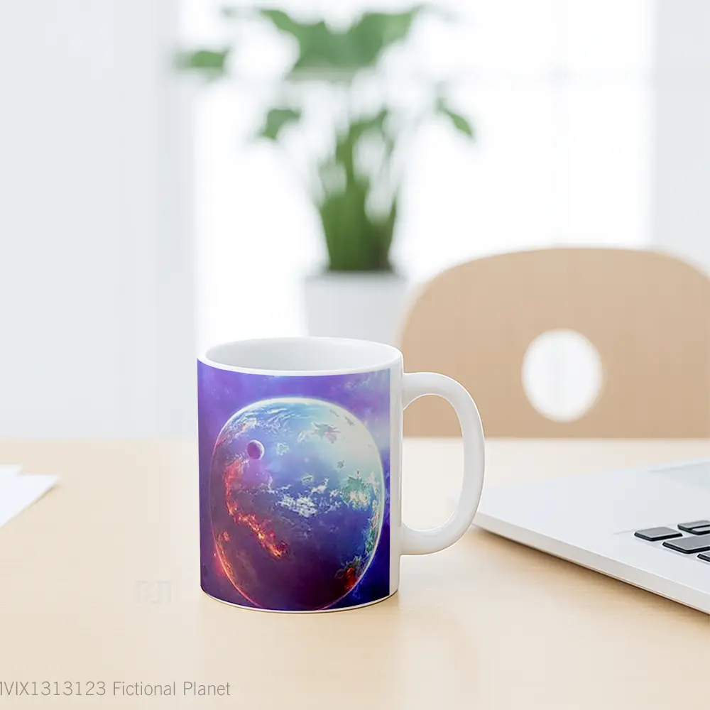 Mug Fictional Planet Gelas Astronomi - All-side / Desain