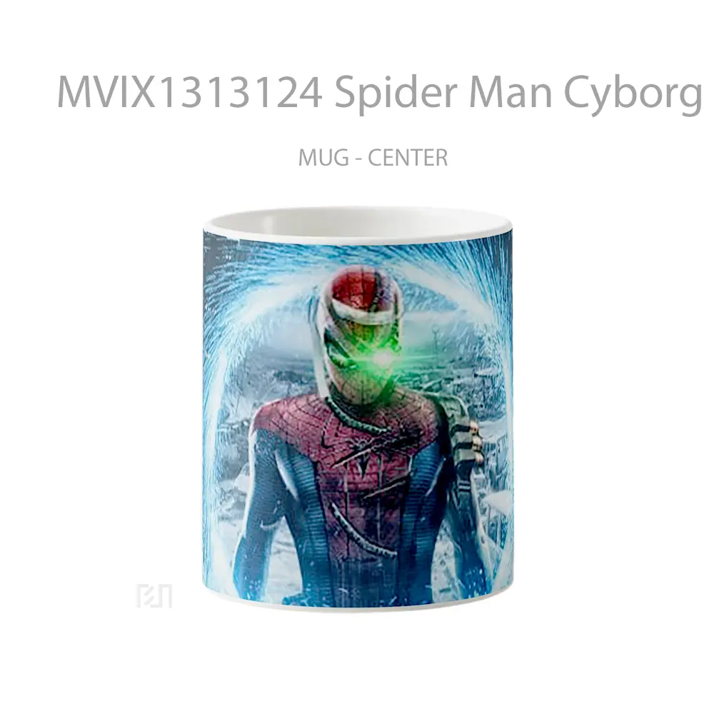 Mug Spider Man Cyborg Gelas Superhero