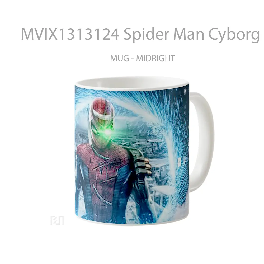 Mug Spider Man Cyborg Gelas Superhero - All-side / Desain
