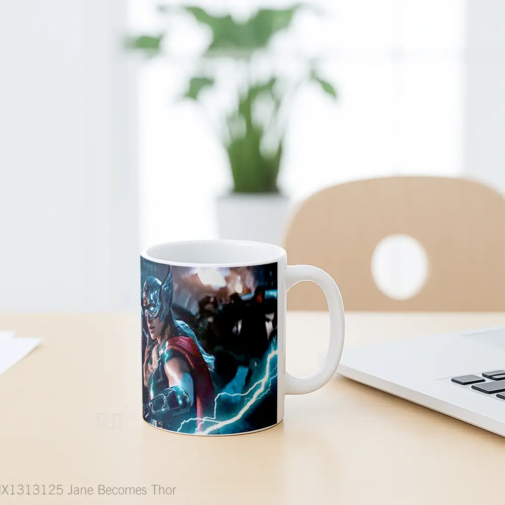 Mug Jane Becomes Thor Gelas Superhero - All-side / Desain