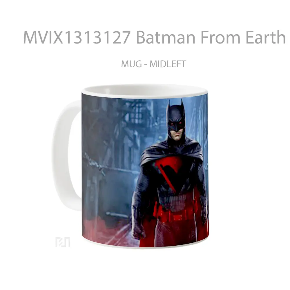 Mug Batman From Earth 2 Gelas Superhero - All-side / Desain