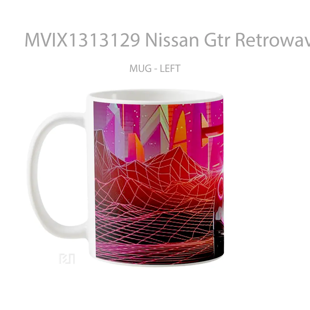 Mug Nissan Gtr Retrowave Cangkir Mobil - All-side / Desain