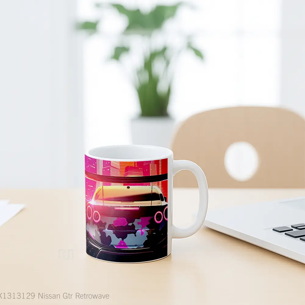 Mug Nissan Gtr Retrowave Cangkir Mobil - All-side / Desain