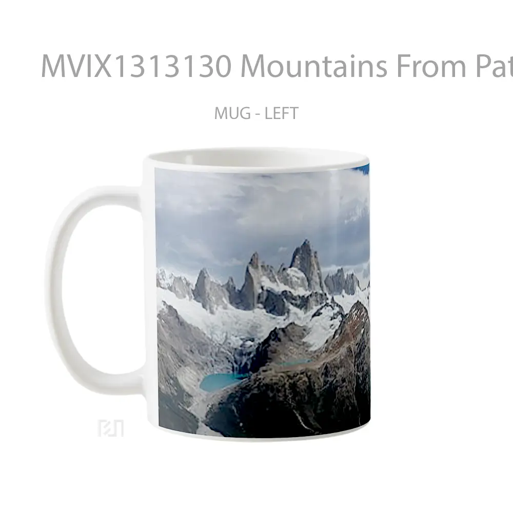Mug Mountains From Patagonia Argentina Gelas Pemandangan Alam - All-side / Desain