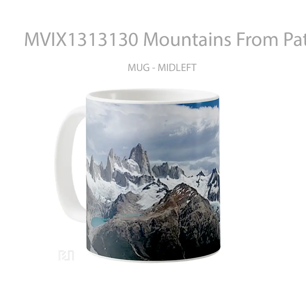 Mug Mountains From Patagonia Argentina Gelas Pemandangan Alam - All-side / Desain