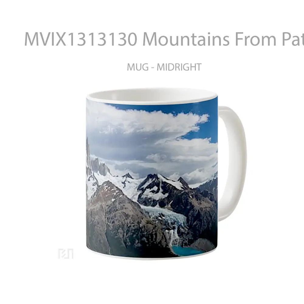 Mug Mountains From Patagonia Argentina Gelas Pemandangan Alam - All-side / Desain