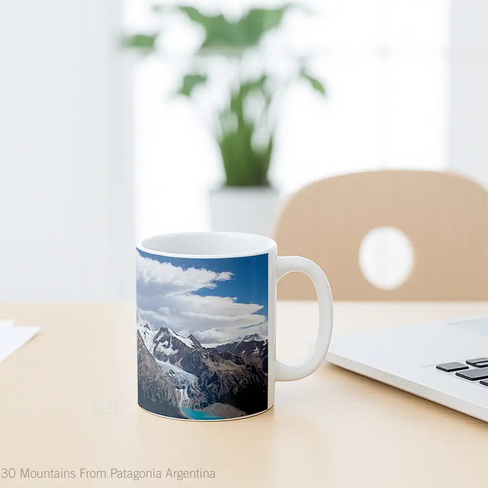 Mug Mountains From Patagonia Argentina Gelas Pemandangan Alam - All-side / Desain