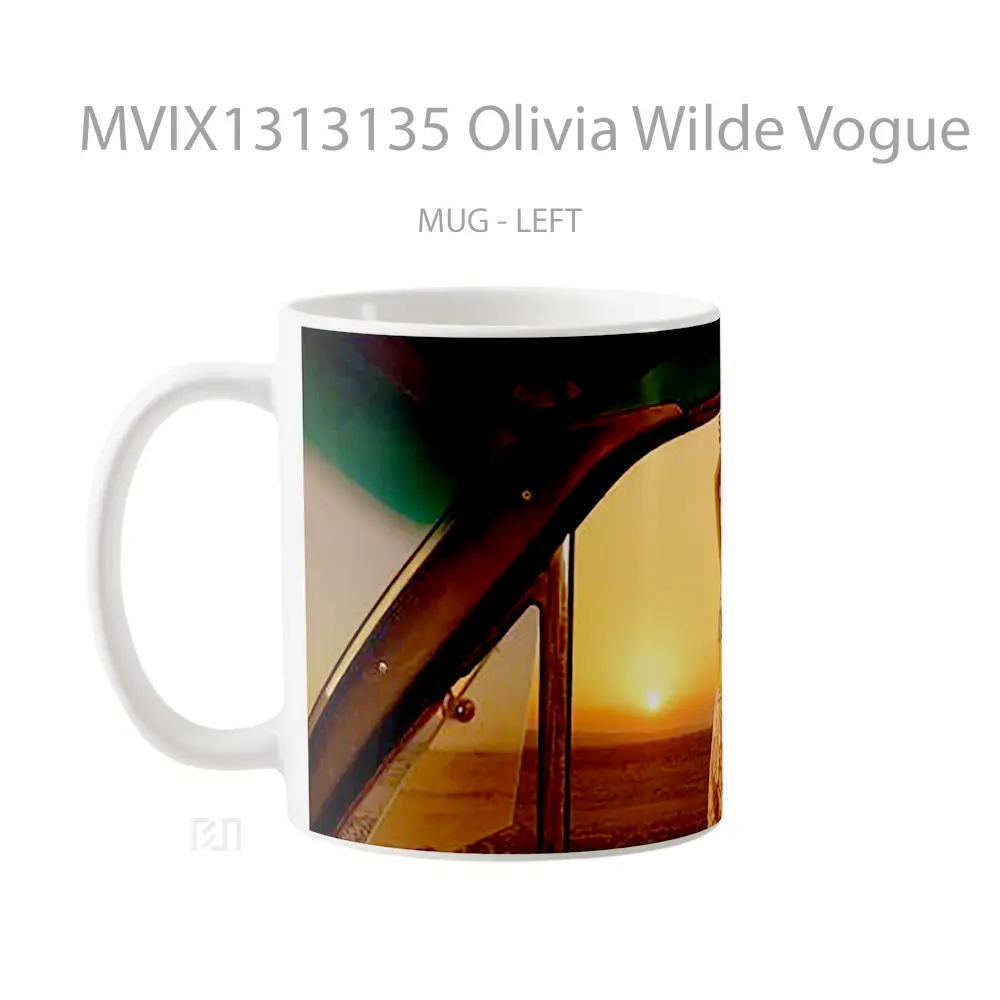 Mug Olivia Wilde Vogue Gelas Selebriti - All-side / Desain