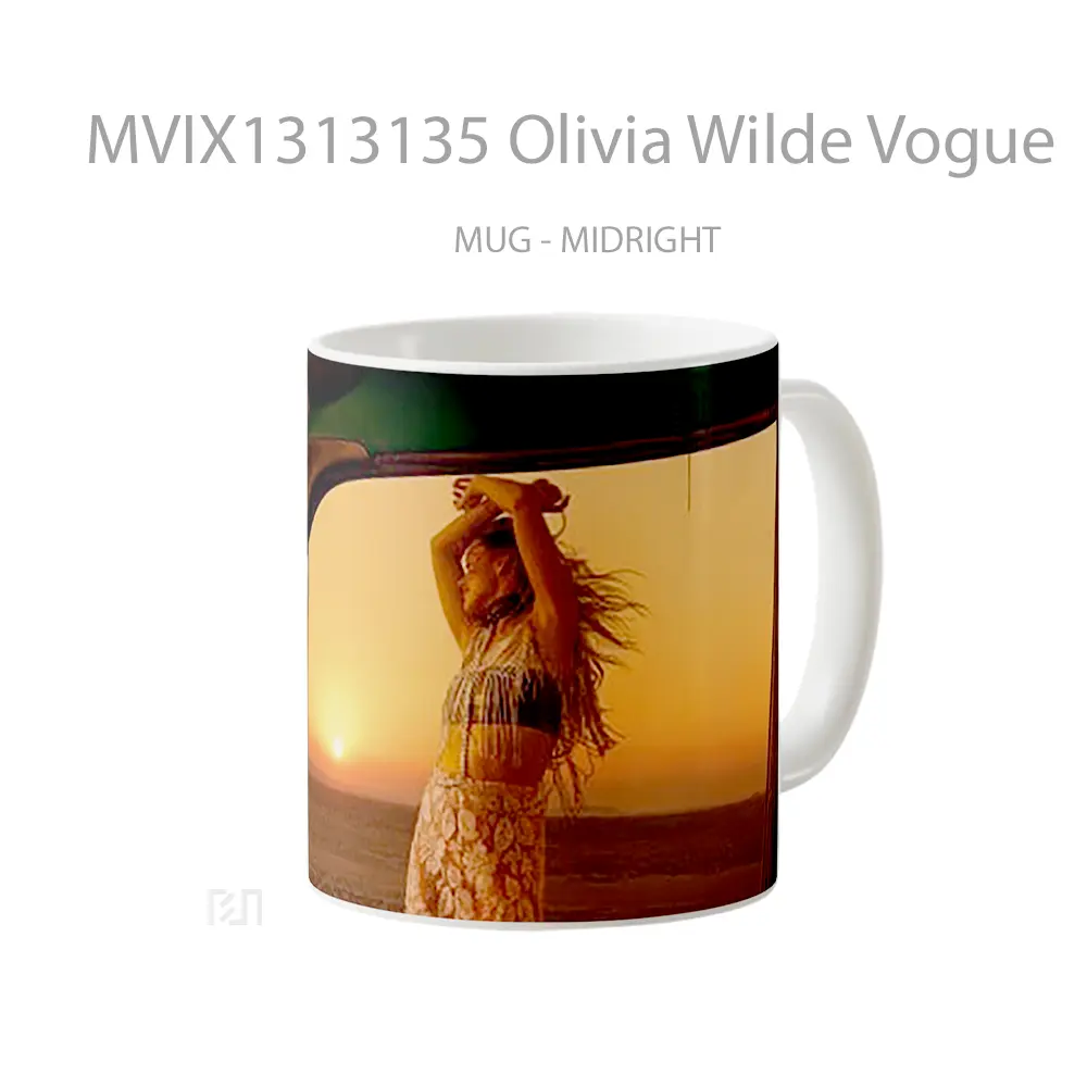 Mug Olivia Wilde Vogue Gelas Selebriti - All-side / Desain