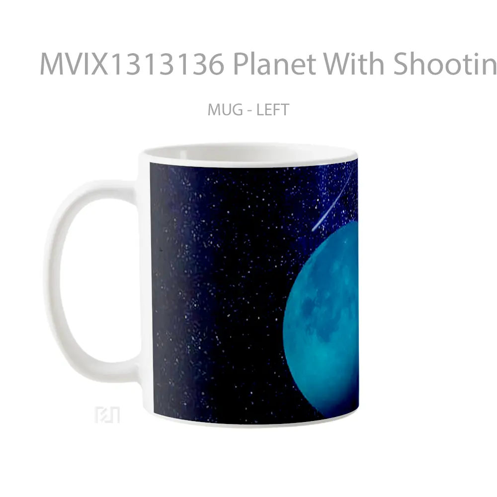 Mug Planet With Shooting Star Gelas Astronomi - All-side / Desain