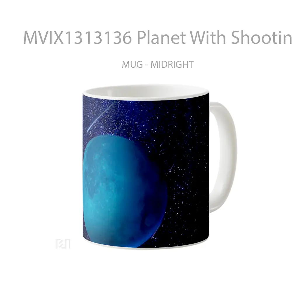 Mug Planet With Shooting Star Gelas Astronomi - All-side / Desain