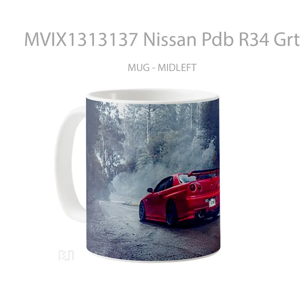 Mug Nissan Pdb R34 Grt Cangkir Mobil - All-side / Desain