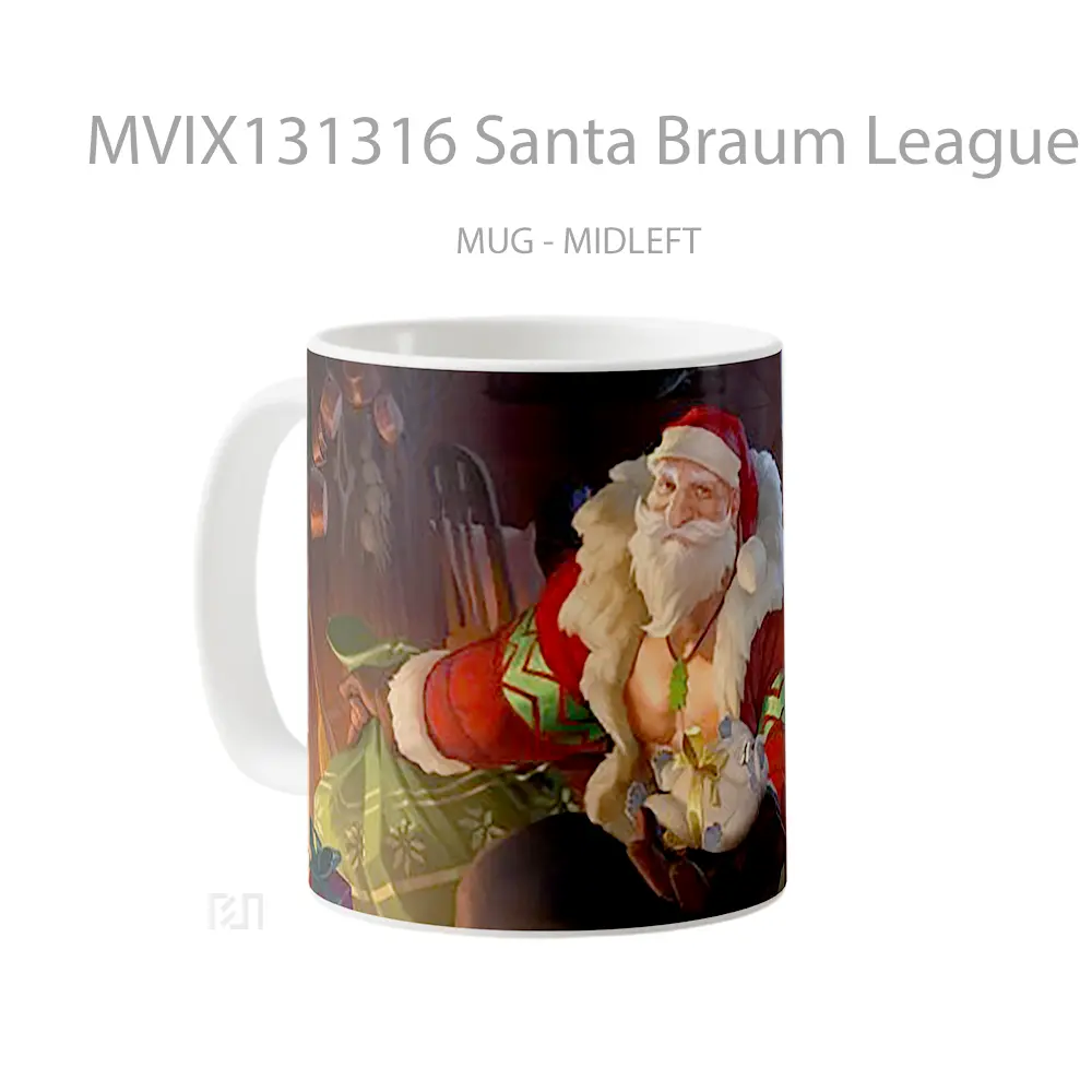 Mug Santa Braum League Of Legends Cangkir Gamer - All-side / Desain