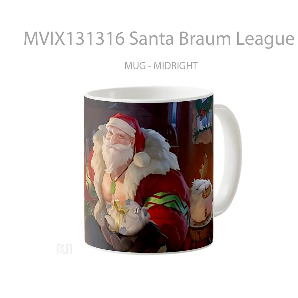 Mug Santa Braum League Of Legends Cangkir Gamer - All-side / Desain