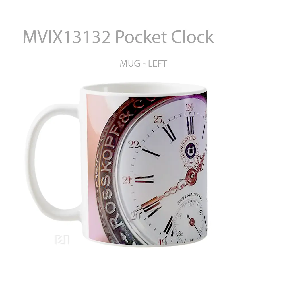 Mug Pocket Clock Gelas Keramik Unik - All-side / Desain