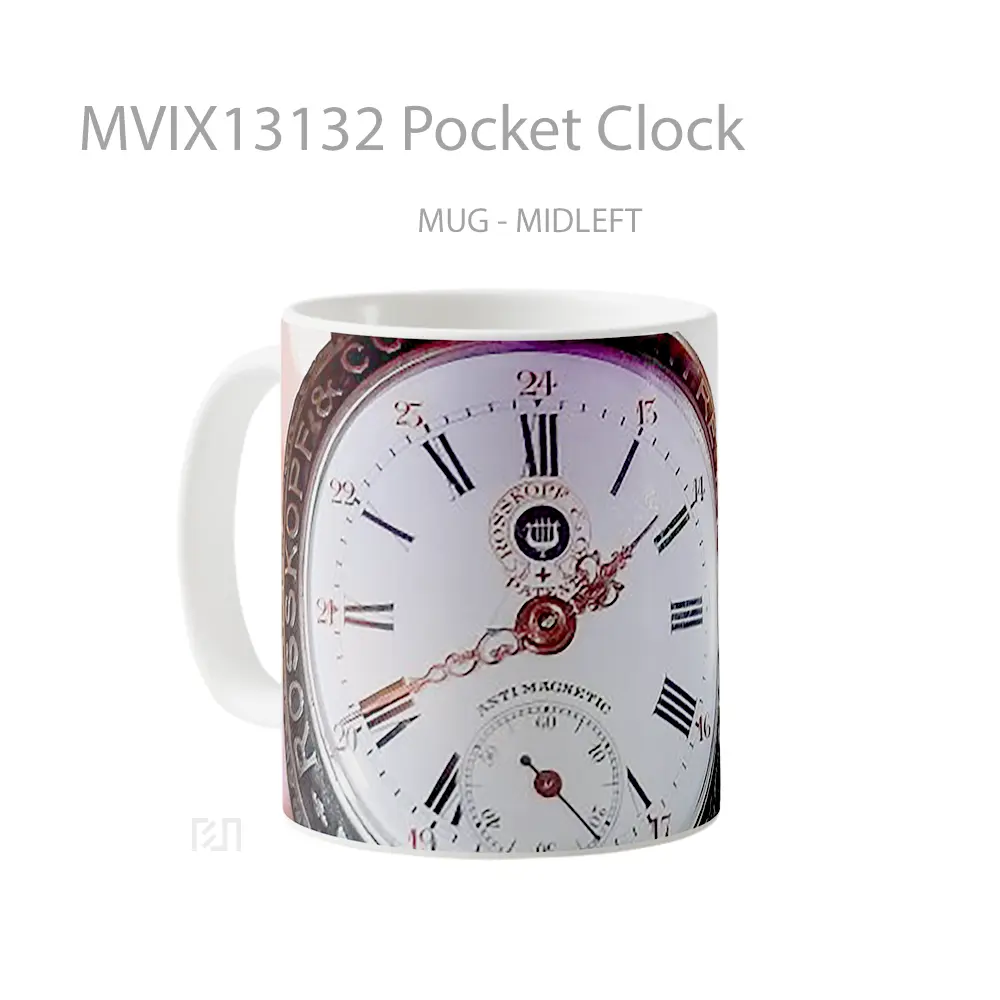 Mug Pocket Clock Gelas Keramik Unik - All-side / Desain