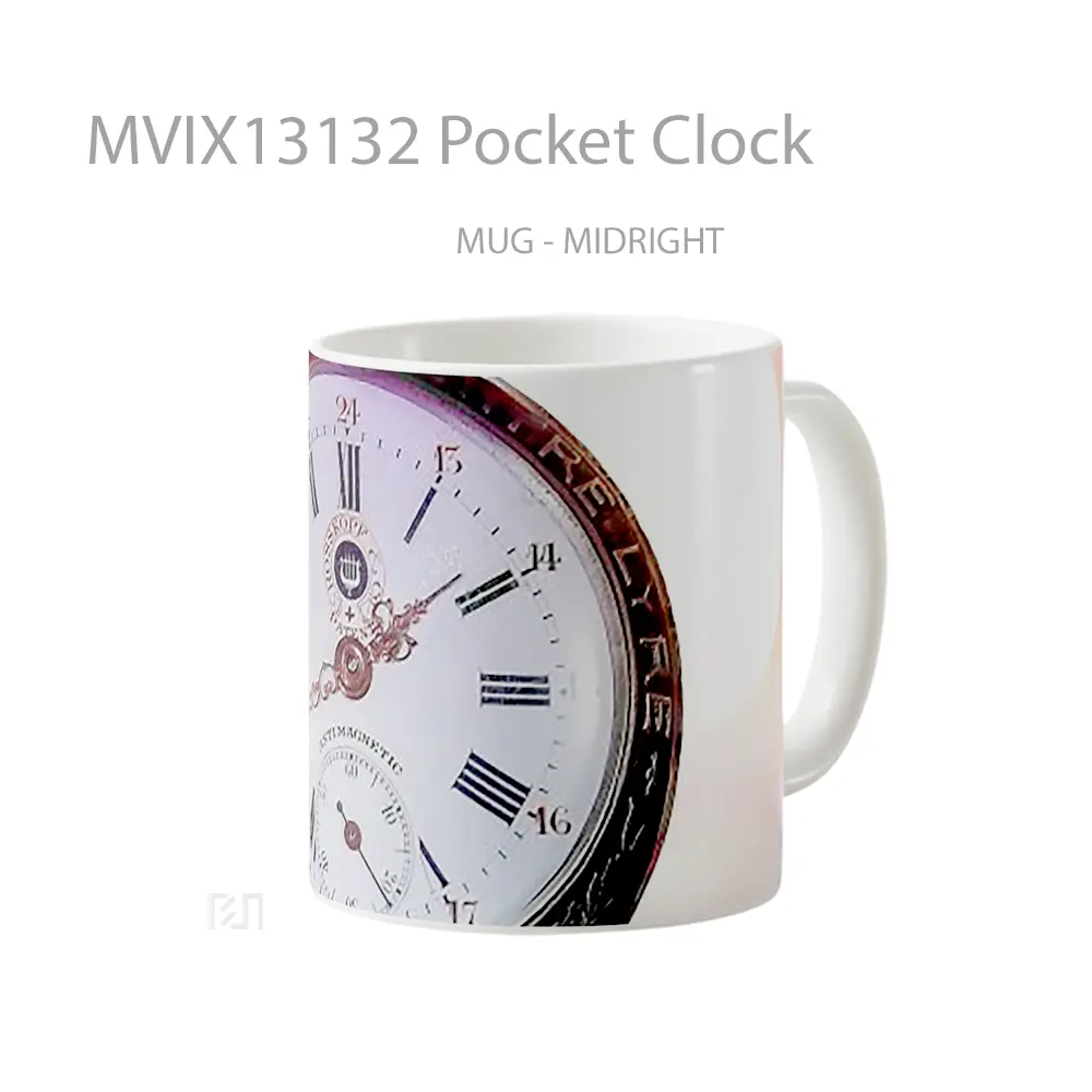 Mug Pocket Clock Gelas Keramik Unik - All-side / Desain
