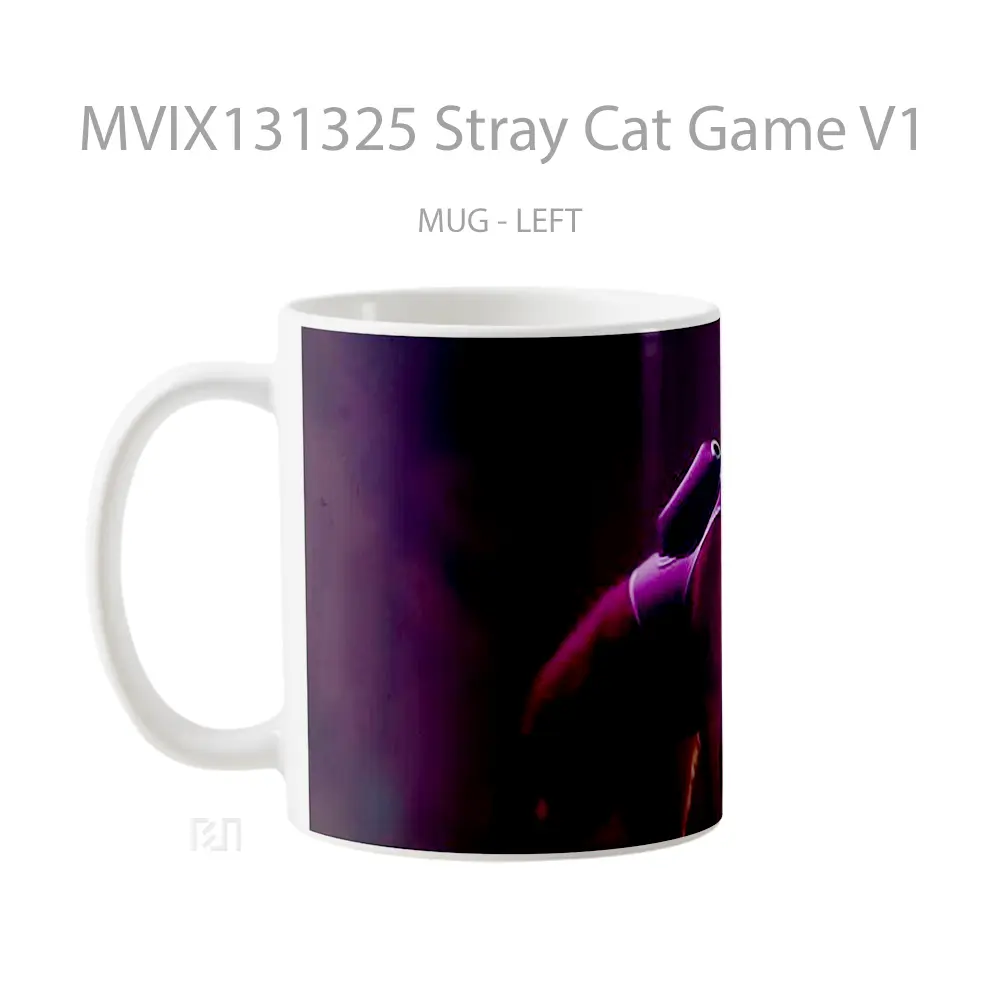 Mug Stray Cat Game V1 Cangkir Gamer - All-side / Desain