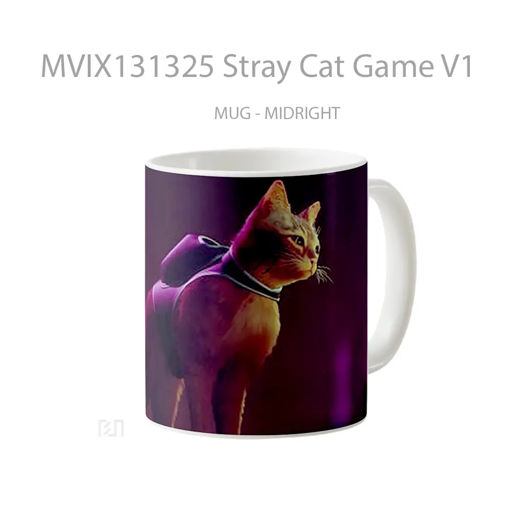 Mug Stray Cat Game V1 Cangkir Gamer - All-side / Desain