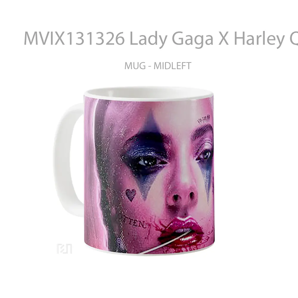 Mug Lady Gaga X Harley Quinn Gelas Selebriti - All-side / Desain