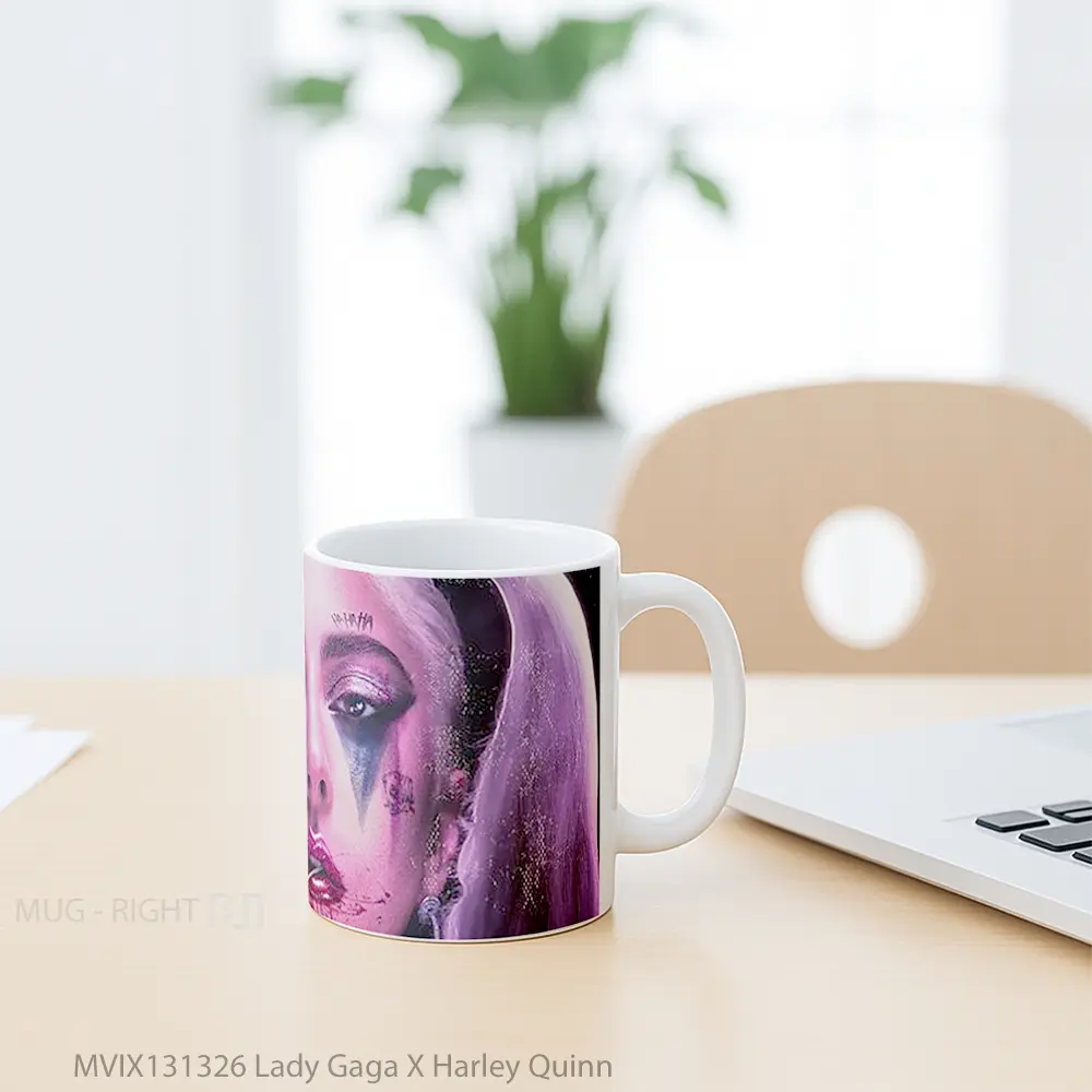 Mug Lady Gaga X Harley Quinn Gelas Selebriti - All-side / Desain