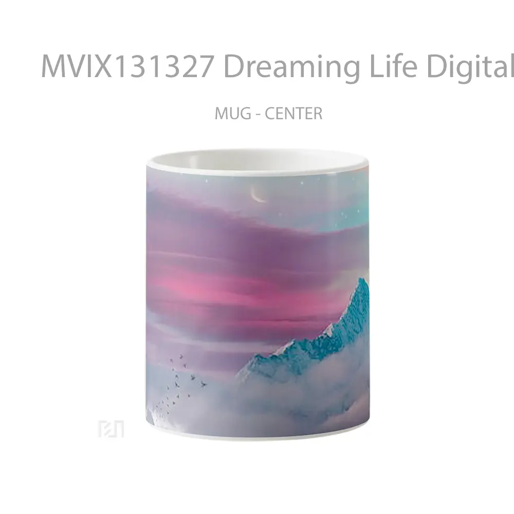Mug Dreaming Life Digital Art Gelas Seni Modern