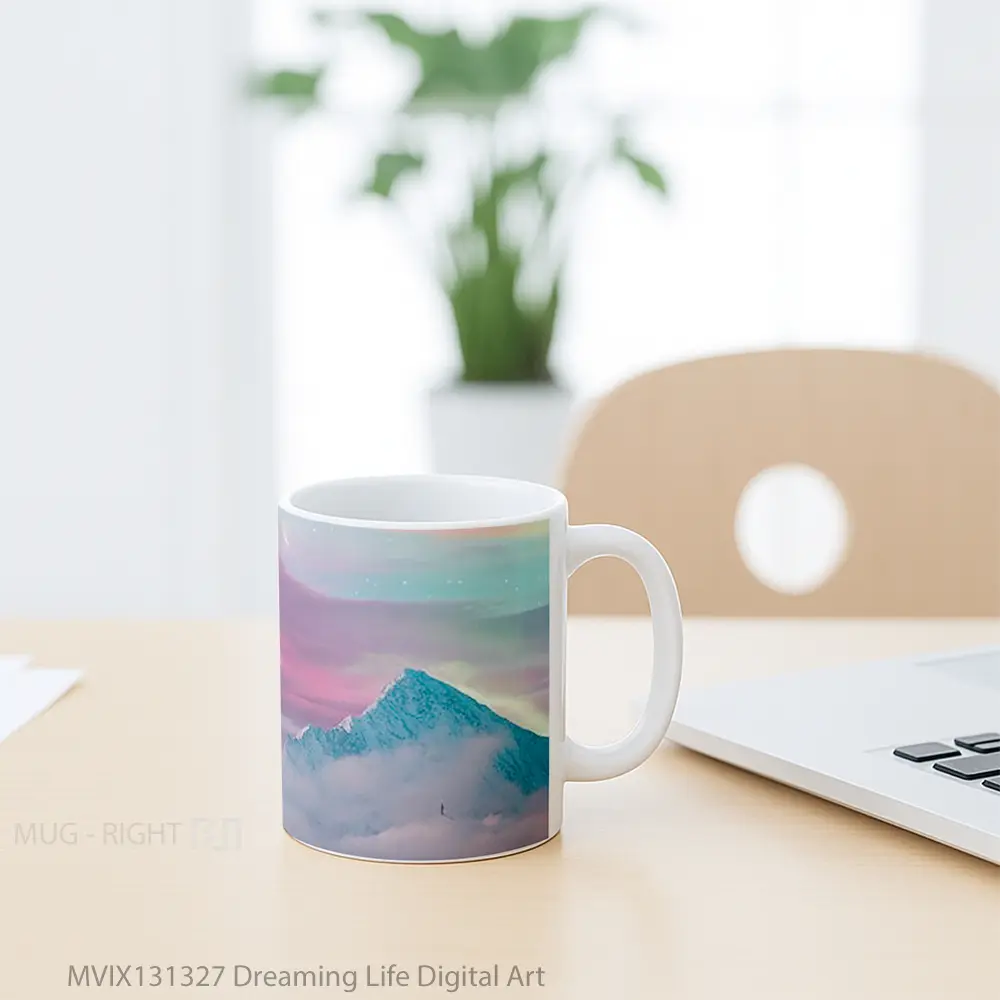 Mug Dreaming Life Digital Art Gelas Seni Modern - All-side / Desain