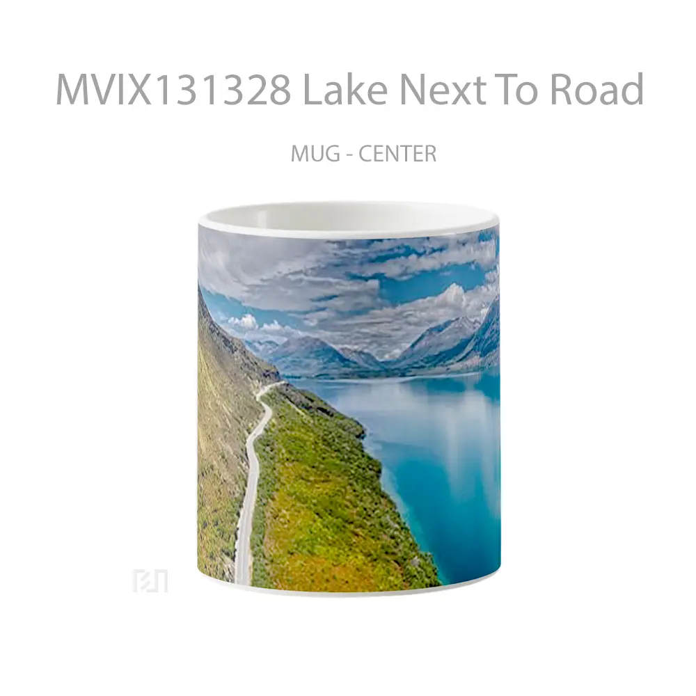 Mug Lake Next To Road Gelas Pemandangan Alam