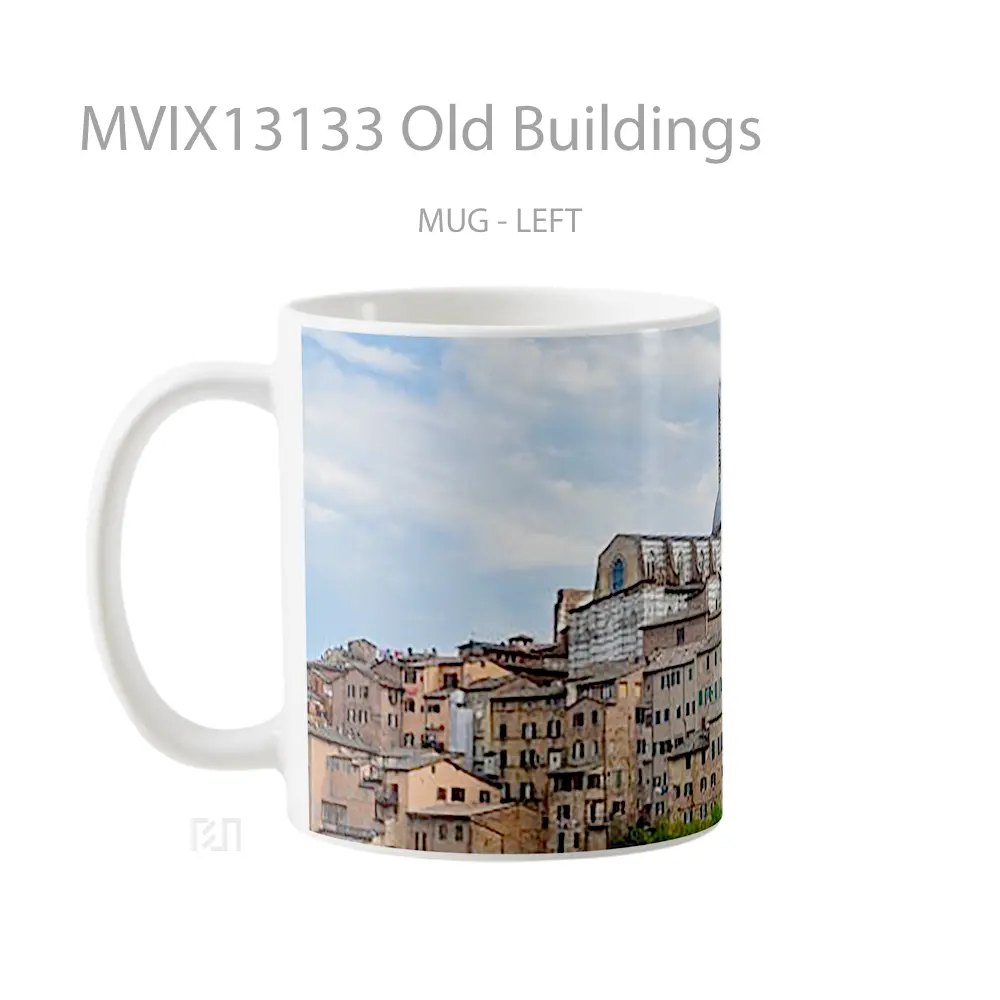 Mug Old Buildings Gelas Keramik Unik - All-side / Desain