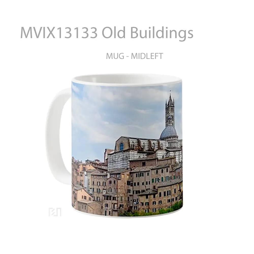 Mug Old Buildings Gelas Keramik Unik - All-side / Desain