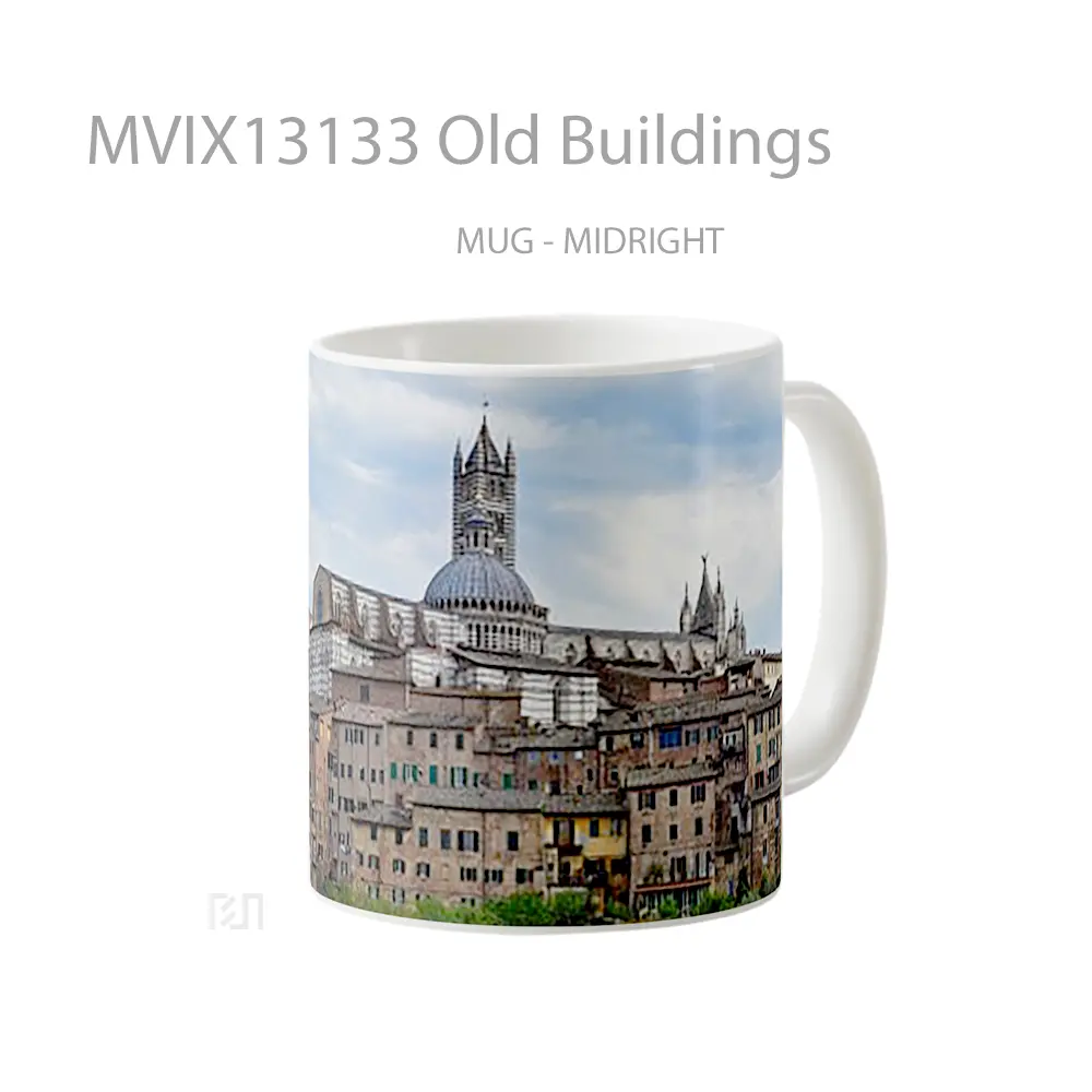 Mug Old Buildings Gelas Keramik Unik - All-side / Desain