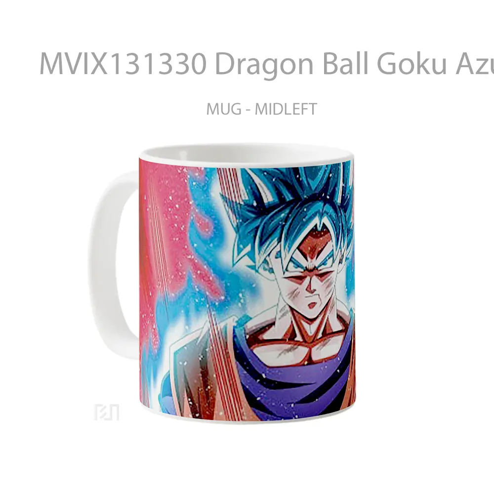 Mug Dragon Ball Goku Azul Kaioken Cangkir Anime - All-side / Desain