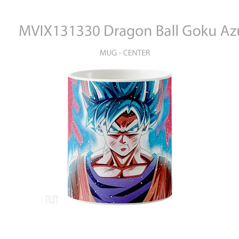 Mug Dragon Ball Goku Azul Kaioken Cangkir Anime
