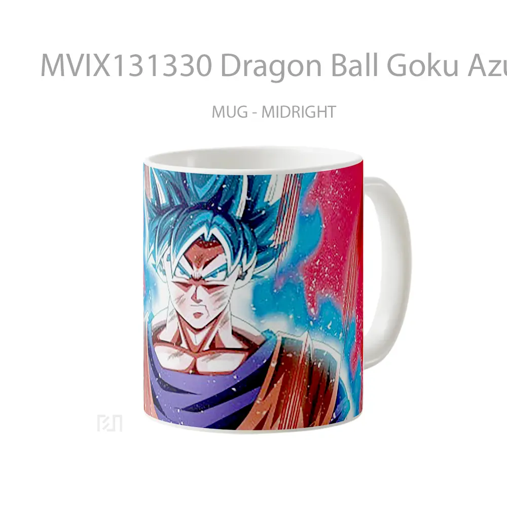 Mug Dragon Ball Goku Azul Kaioken Cangkir Anime - All-side / Desain