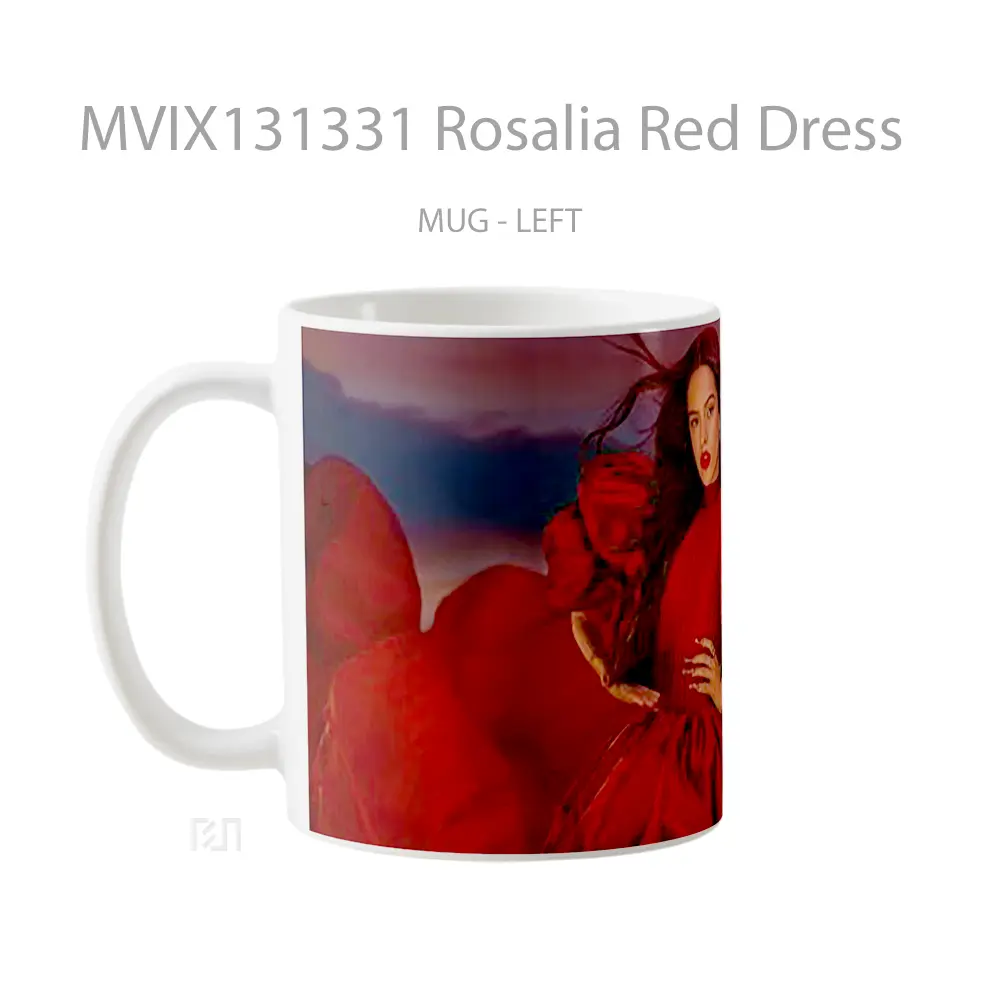 Mug Rosalia Red Dress Gelas Keramik Unik - All-side / Desain