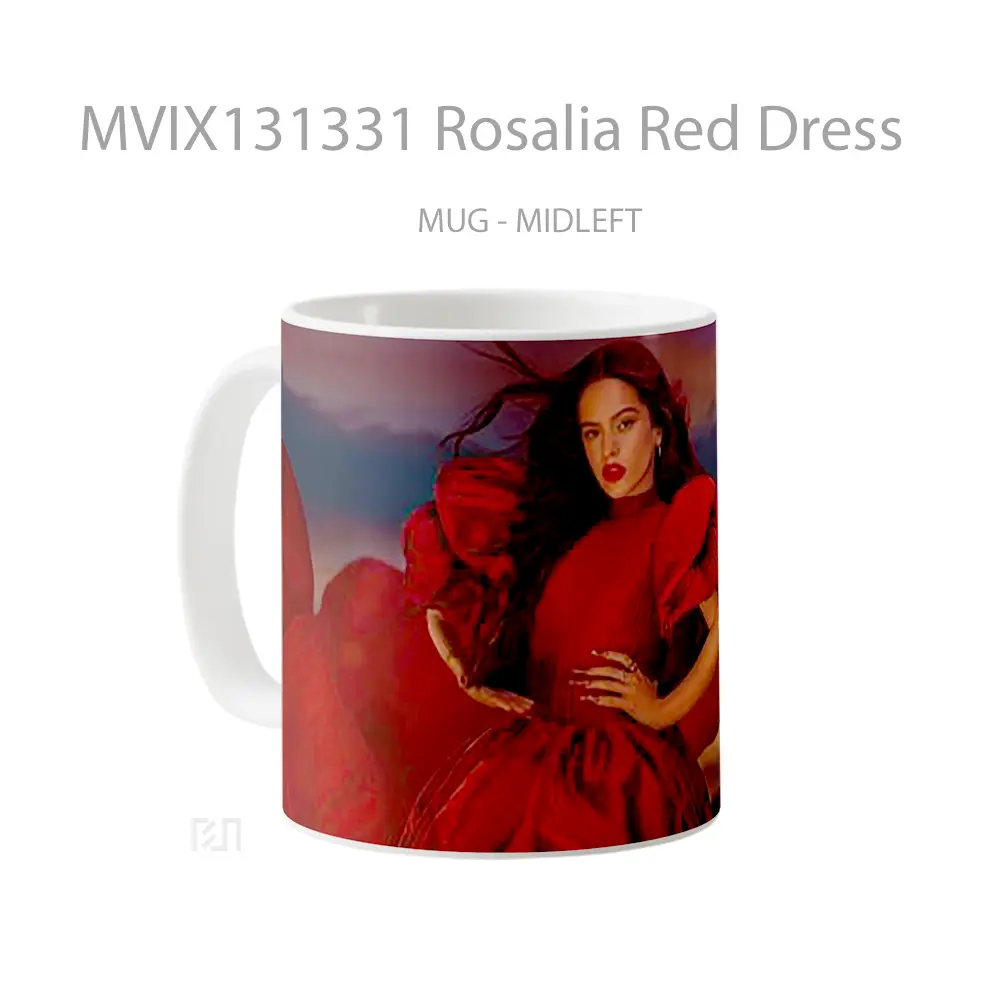 Mug Rosalia Red Dress Gelas Keramik Unik - All-side / Desain