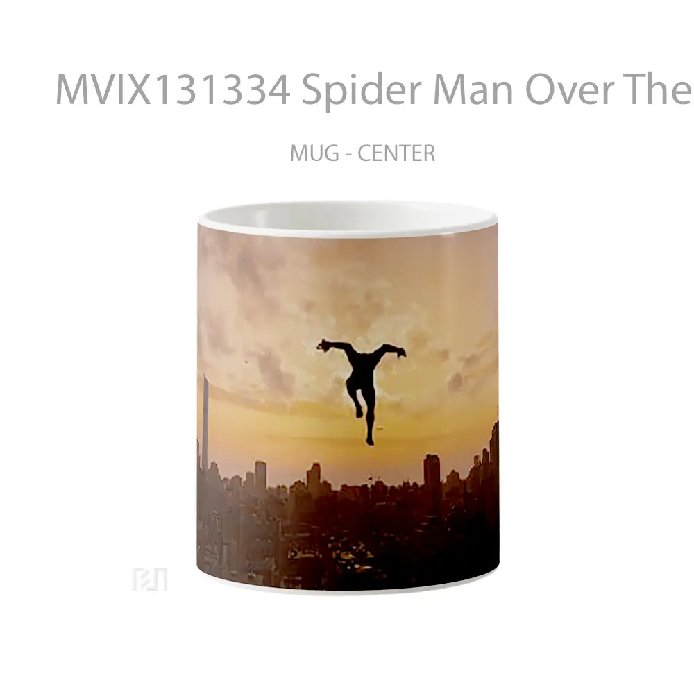 Mug Spider Man Over The City Gelas Superhero