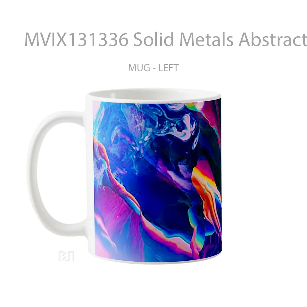 Mug Solid Metals Abstract Gelas Seni Modern - All-side / Desain