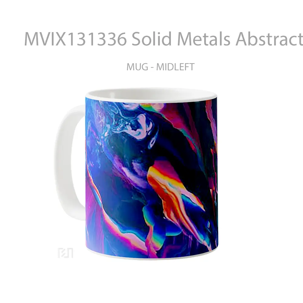 Mug Solid Metals Abstract Gelas Seni Modern - All-side / Desain