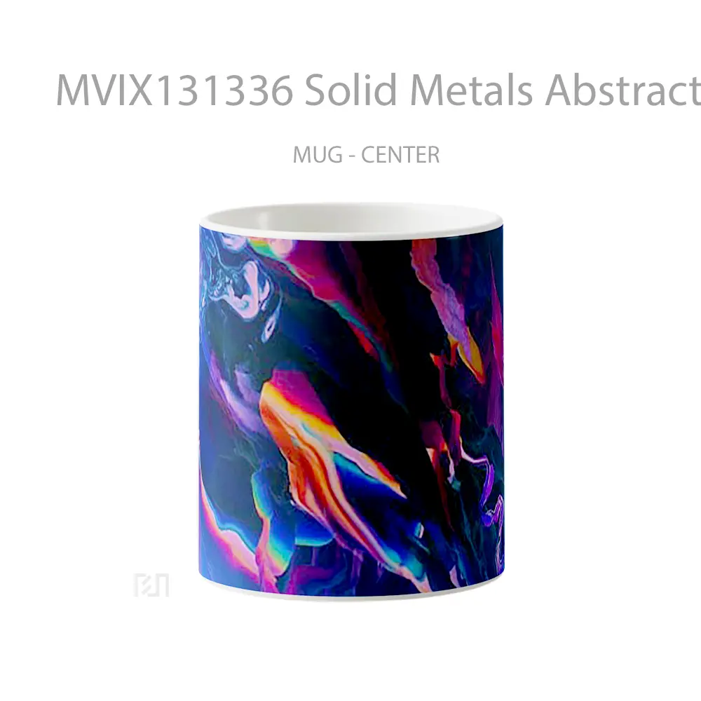 Mug Solid Metals Abstract Gelas Seni Modern