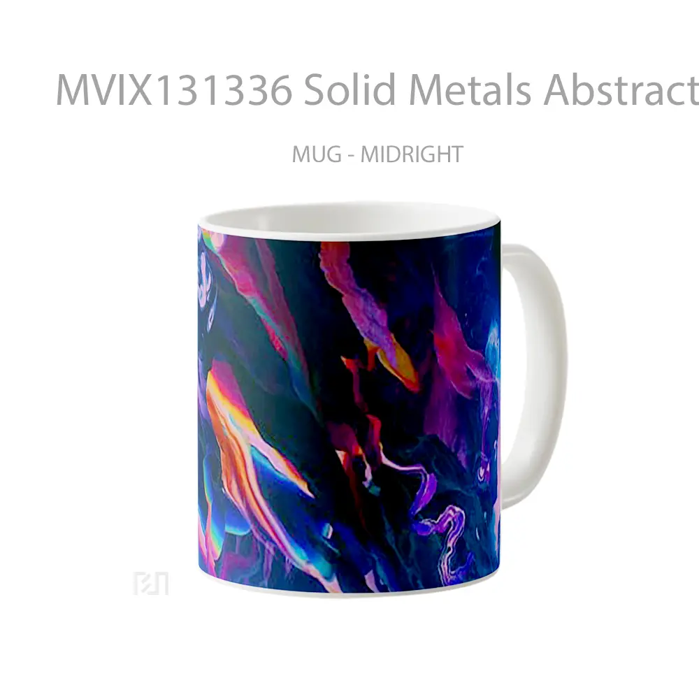 Mug Solid Metals Abstract Gelas Seni Modern - All-side / Desain
