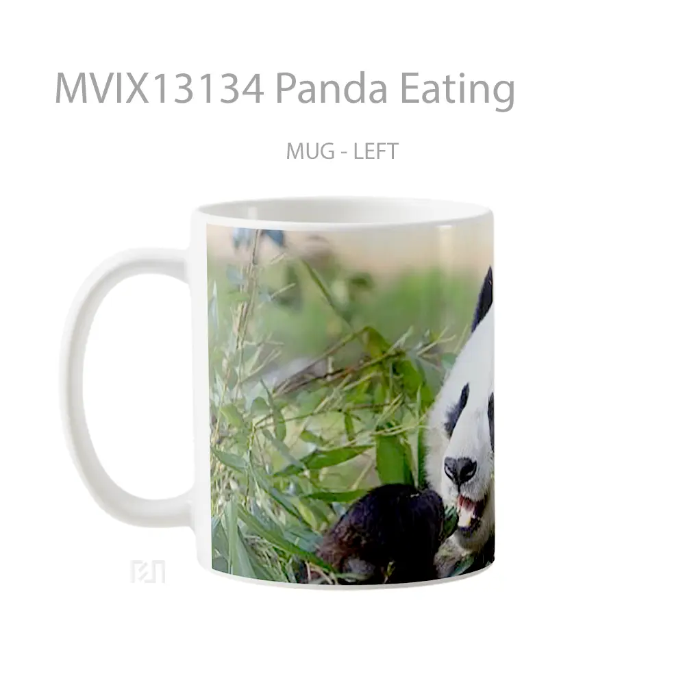 Mug Panda Eating Gelas Hewan Lucu - All-side / Desain