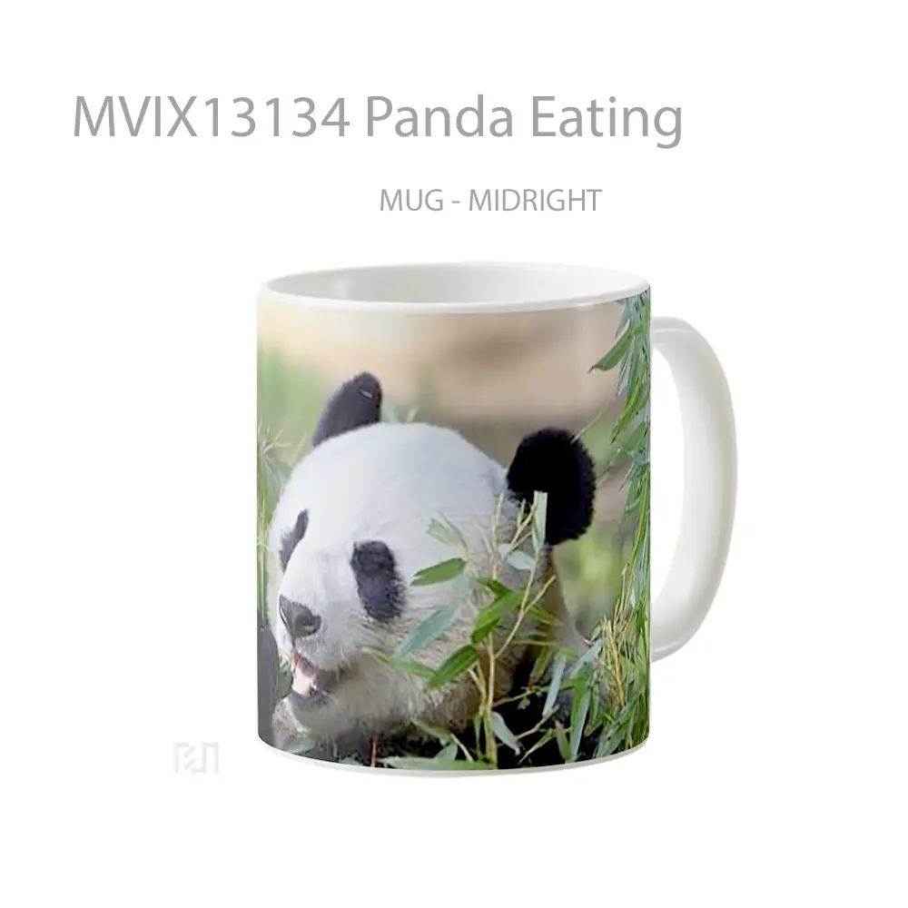 Mug Panda Eating Gelas Hewan Lucu - All-side / Desain