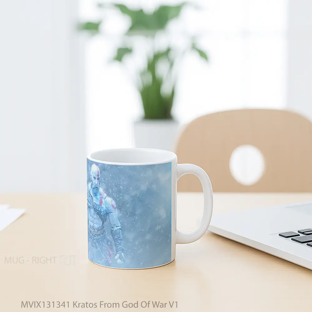 Mug Kratos From God Of War V1 Gelas Keramik Unik - All-side / Desain
