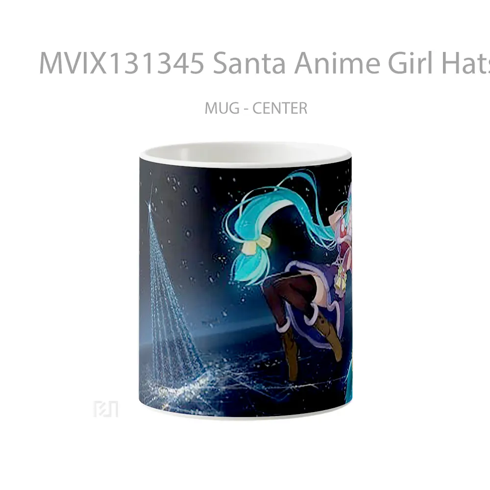 Mug Santa Anime Girl Hatsune Miku Cangkir Anime